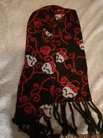 Gothic emo skull schedel doodskop rozen sjaal, Ophalen of Verzenden, Zo goed als nieuw, Maat 46/48 (XL) of groter, Sjaal
