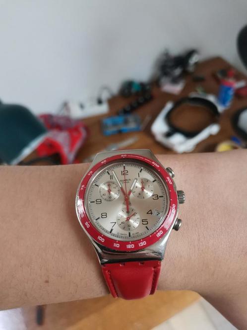 Swatch Ironiy Zwitsers vintage chronograaf, Sieraden, Tassen en Uiterlijk, Horloges | Heren, Gebruikt, Polshorloge, Swatch, Staal