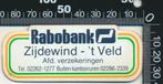 Sticker: Rabobank - Zijdewind - Het Veld, Verzamelen, Ophalen of Verzenden, Zo goed als nieuw, Bedrijf of Vereniging
