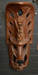 Tiki masker 1, Antiek en Kunst, Kunst | Beelden en Houtsnijwerken, Ophalen of Verzenden