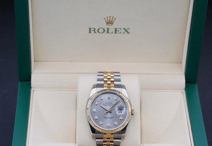 Rolex Datejust 36mm, Sieraden, Tassen en Uiterlijk, Horloges | Dames, Zo goed als nieuw, Rolex, Staal, Ophalen