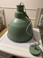 Industriële hanglamp mintgroen voor eettafel, Ophalen of Verzenden, Gebruikt, Metaal, Minder dan 50 cm