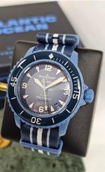 Blancpain x Swatch Fifty Fathoms Atlantic Ocean nieuwstaat, Kunststof, Polshorloge, Swatch, Kunststof