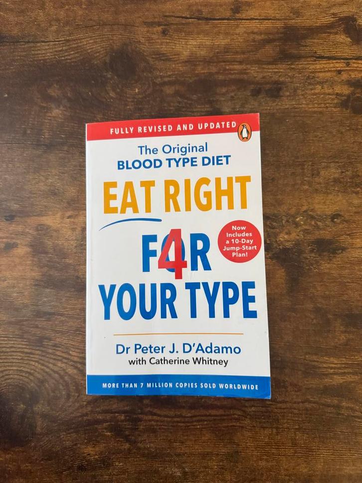 Eet Right 4 Your Type - Bloedgroepdieet, Boeken, Gezondheid, Dieet en Voeding, Zo goed als nieuw, Dieet en Voeding, Ophalen of Verzenden