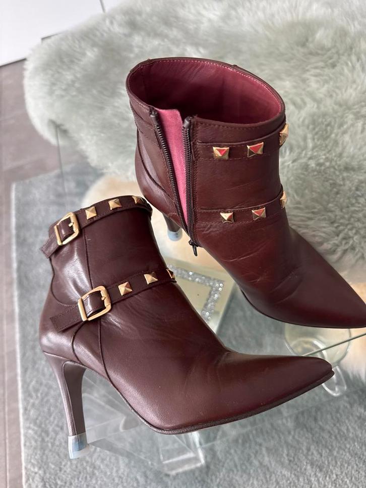 Valentino Stijl Laarsjes Maat 36, Kleding | Dames, Schoenen, Zo goed als nieuw, Lage of Enkellaarzen, Bruin, Ophalen of Verzenden
