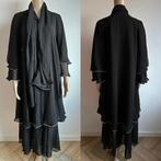 Abaya kaftan jurk vest zwart jas jasje S M kimono top nieuw, Zwart, Nieuw, Ophalen of Verzenden, Maat 36 (S)