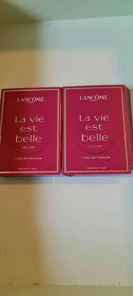 Lancome la vie est belle l elixir eau de parfum 2x1,2ml, Sieraden, Tassen en Uiterlijk, Uiterlijk | Parfum, Nieuw, Ophalen of Verzenden