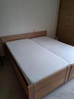 Bed tweepersoons tweepersoonsbed met matrassen lattenbodems, Ophalen, Tweepersoons, Modern, 160 cm