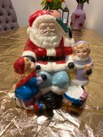 Kerst kaars met kerstman en kinderen vintage, Diversen, Kerst, Ophalen of Verzenden, Gebruikt