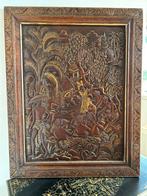 Antiek hardhouten Balinees wandpaneel, begin 20e eeuw., Antiek en Kunst, Ophalen of Verzenden