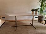 Uitschuifbare eettafel, Huis en Inrichting, Tafels | Sidetables, Ophalen, Gebruikt, Ovaal, 200 cm of meer
