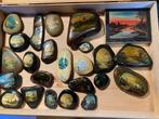 Miniatuur schilderij op kiezelsteen, Ophalen of Verzenden