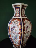 Chinese zeshoekige porseleinen vaas, 37 cm. Kleurrijk, pauw, Overige kleuren, Aardewerk of Porselein, Ophalen of Verzenden, Zo goed als nieuw