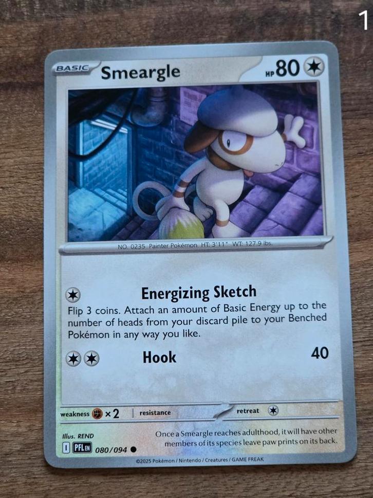 Pokémon Smeargle 080/094 - Non Holo - PFL, Hobby en Vrije tijd, Verzamelkaartspellen | Pokémon, Nieuw, Losse kaart, Ophalen of Verzenden