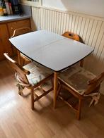 4 Degelijke Grenen Keukenstoelen, Huis en Inrichting, Tafels | Eettafels, Ophalen, Minder dan 50 cm, Gebruikt, Vier personen