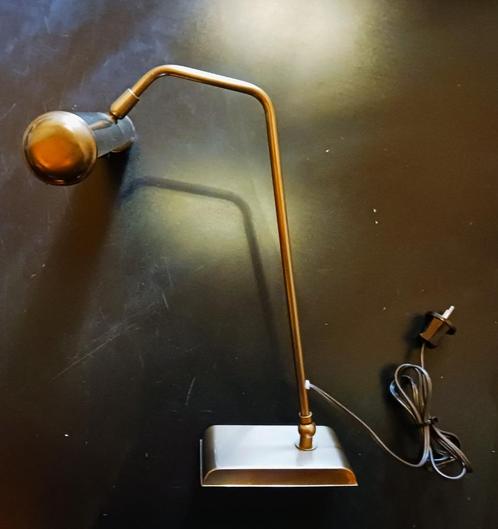 Vintage Oud Messing Bureau / Bankiers / Pianolamp, Huis en Inrichting, Lampen | Tafellampen, Metaal, Ophalen of Verzenden