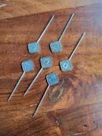 Verzilverde Cocktailprikkers van Antilliaanse Stuivers 1984, Antiek en Kunst, Ophalen of Verzenden