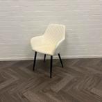 Fluwelen Eetkamerstoelen Wit, Wit, Metaal, Ophalen of Verzenden, Zo goed als nieuw