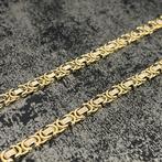 14k gouden ketting platte koningsketting massief schakel, Sieraden, Tassen en Uiterlijk, Ophalen of Verzenden, Nieuw, Goud