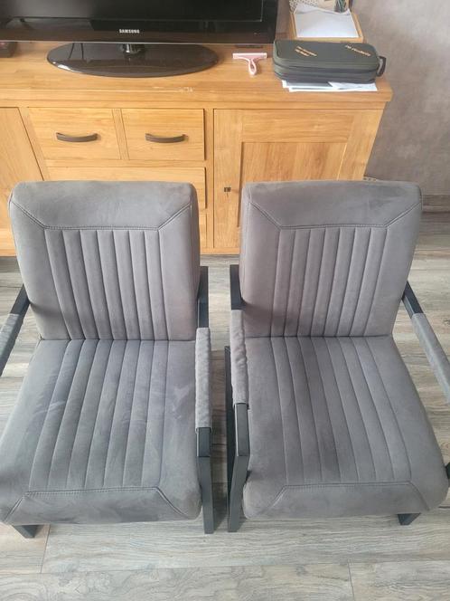 2x Parantino fauteuils - Pronto Wonen, Huis en Inrichting, Fauteuils, Gebruikt, Metaal, Stof, 50 tot 75 cm, Minder dan 75 cm, Ophalen