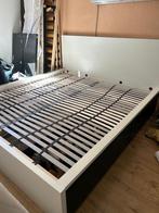 Malm ombouw bed 180x200, Gebruikt, Wit, Tweepersoons, Ophalen of Verzenden