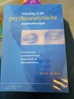 Inleiding in de psychoanalytische psychotherapie, Ophalen of Verzenden, Zo goed als nieuw, M.H.M. de Wolf