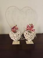 Hartvormige vaasjes en hartvormige kaartenhouder, Huis en Inrichting, Woonaccessoires | Overige, Ophalen of Verzenden, Gebruikt