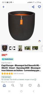 Capi pot bol II Smooth NL Ø35 H34 zwart, 40 cm of meer, Rond, Binnen, Ophalen of Verzenden