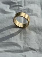 Zeer fraaie gouden heren ring 14 karaat 7mm breed, 18 tot 19, Heer, Ophalen of Verzenden, Zo goed als nieuw