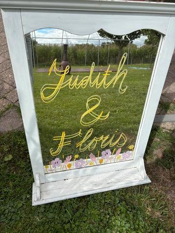 Welkom spiegel bruiloft of feest beschikbaar voor biedingen