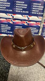 Cowboy hoed western nieuw lichtbruin bruin stof leer, Ophalen of Verzenden, Nieuw, One size fits all, Hoed