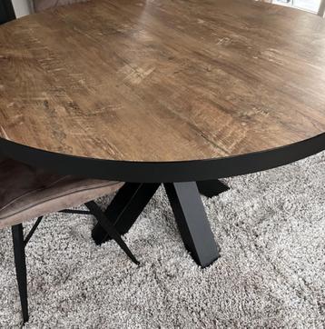 Ronde eettafel, lamulux blad, 1.30 m NIEUWSTAAT beschikbaar voor biedingen