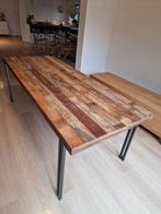 Teakhouten eettafel, Huis en Inrichting, Tafels | Eettafels, Ophalen, Gebruikt, Teakhout, 200 cm of meer