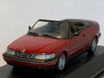 Saab 900 2.0 Turbo Cabriolet 1997 Rood, Hobby en Vrije tijd, Modelauto's | 1:43, Ophalen of Verzenden, Zo goed als nieuw