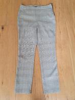 Beige, blauwe, bruine geruite Zara broek S., Kleding | Dames, Broeken en Pantalons, Ophalen of Verzenden, Zo goed als nieuw, Maat 36 (S)
