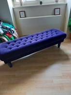 Bankje in een hele mooie paarse stof, Ophalen, Minder dan 75 cm, 150 tot 200 cm, Zo goed als nieuw