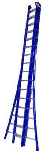 Industrie ladder 3 x 16 tredes  10 meter plus, Ophalen, Zo goed als nieuw, Ladder, Opvouwbaar of Inschuifbaar