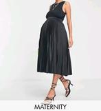 Closet London geplooide zwarte midi rok, Maat 46/48 (XL) of groter, Ophalen of Verzenden, Zo goed als nieuw, Jurk