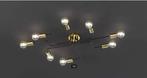 Wofi Sara 9365.08.46.8000 plafondlamp 8xE27 zwart goud NIEUW, Huis en Inrichting, Lampen | Plafondlampen, Nieuw, Modern, Metaal