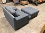 love seat en hocker blauw grijs SAMEN €200 ALS NIEUW, Huis en Inrichting, Fauteuils, 75 tot 100 cm, Ophalen of Verzenden, Zo goed als nieuw