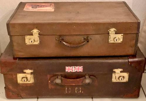 OUDE KOFFERS KOFFER ENGELAND NU € 52,50, Antiek en Kunst, Curiosa en Brocante, Ophalen of Verzenden