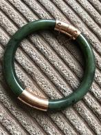 Oude natuurlijk jade edelsteen armband, Sieraden, Tassen en Uiterlijk, Antieke sieraden, Armband, Ophalen of Verzenden