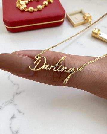 Gepersonaliseerde NaamKetting Goud/Zilver Uw eigen Naam!! beschikbaar voor biedingen