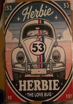 Volkswagen Herbie Kever 53 blikkenplaat The Love Bug, Verzamelen, Merken en Reclamevoorwerpen, Reclamebord, Ophalen of Verzenden