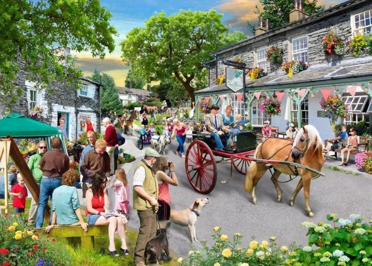 House of Puzzles - Pony Parade - 500XL stukjes, Hobby en Vrije tijd, Denksport en Puzzels, Nieuw, Legpuzzel, Minder dan 500 stukjes