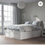 Compleet Ikea Brimnes bed,lattenbodems,matras,4 lades180x200, Ophalen of Verzenden, 140 cm, Zo goed als nieuw, Tweepersoons