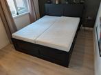 Brimnes Bed 160x200, Ophalen, Verstelbaar, Zwart, Tweepersoons