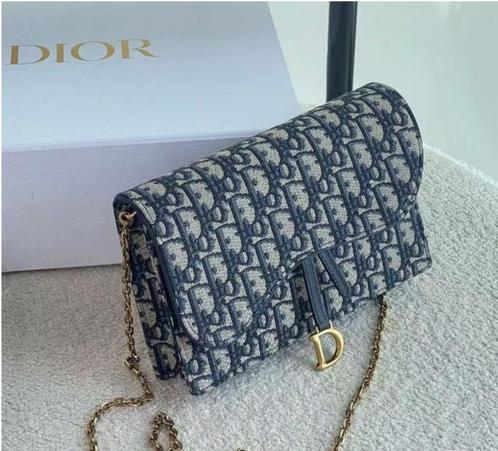 DIOR DIOR Saddle series Oblique oubole overprint ketting sch, Sieraden, Tassen en Uiterlijk, Tassen | Damestassen, Nieuw, Shopper