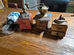 4 antieke koffie molens, Antiek en Kunst, Antiek | Keukenbenodigdheden, Ophalen of Verzenden