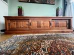 Tv meubel teak hout, wandkast, lage multimediakast, Ophalen, 150 tot 200 cm, Teakhout, Zo goed als nieuw